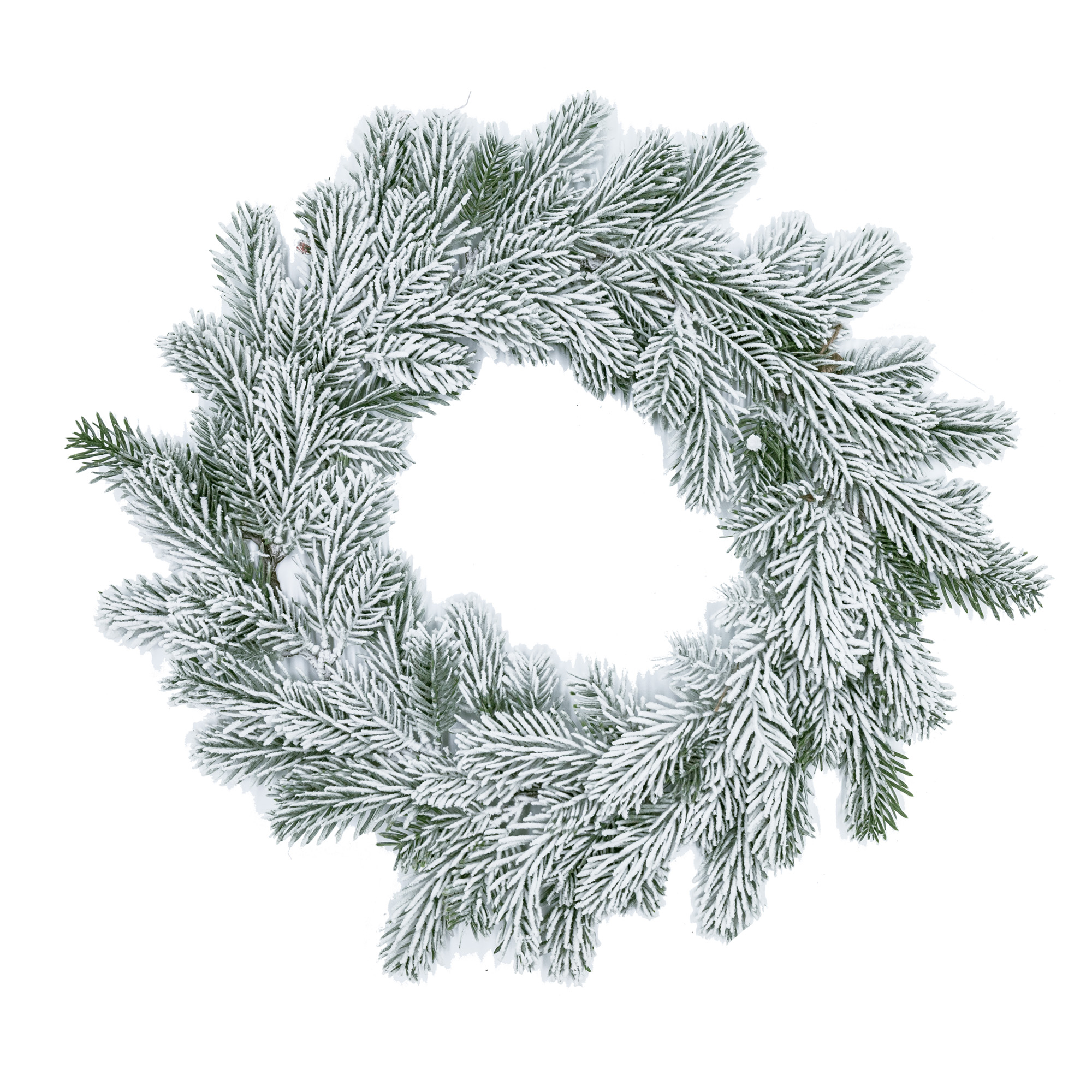 Christmas wreath, snow finish